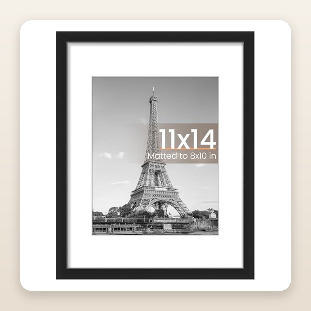 11x14 Picture Frame with Mat for a Clean, Renter-Friendly Gallery Wall