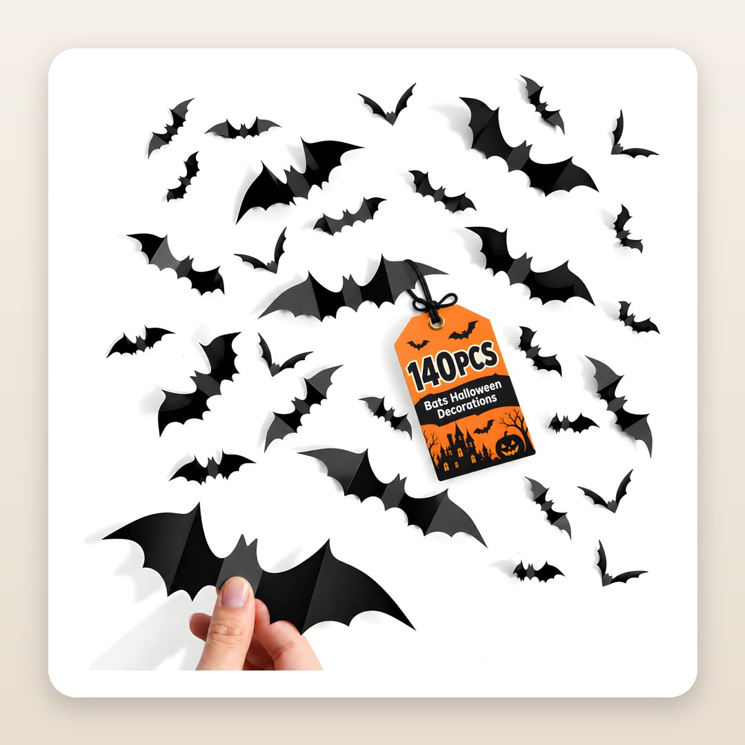 Bats on Wall Decor: The 140-Piece 3D Bat Set That Turns a Staircase Into a Swarm