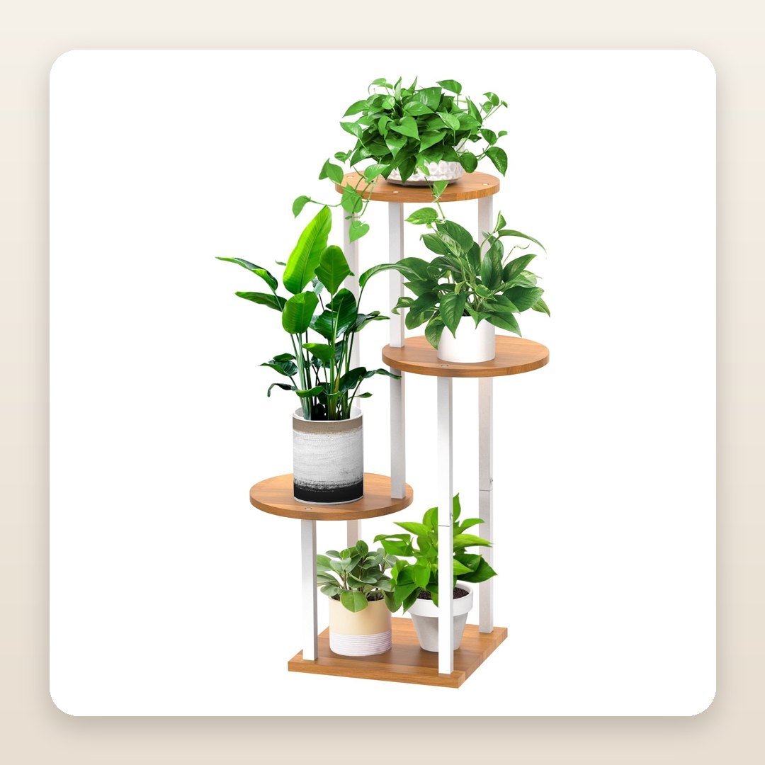 Room Decor Ideas: The Corner Stand That Holds Four Plants in One Square Foot