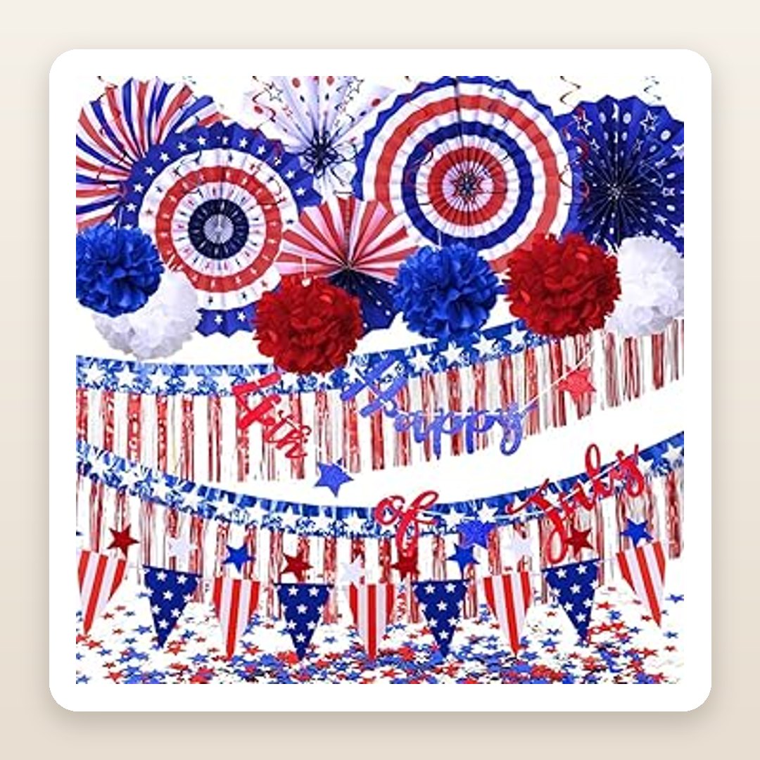 Patriotic Table Decor Set for an Effortless 4th of July Tablescape