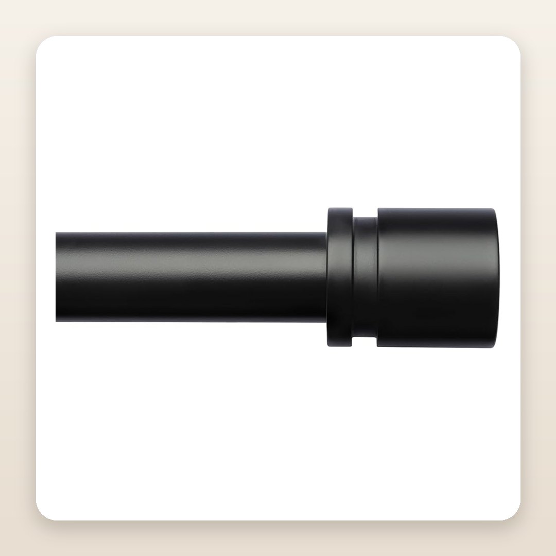 Adjustable Black Curtain Rods That Fit Almost Any Window