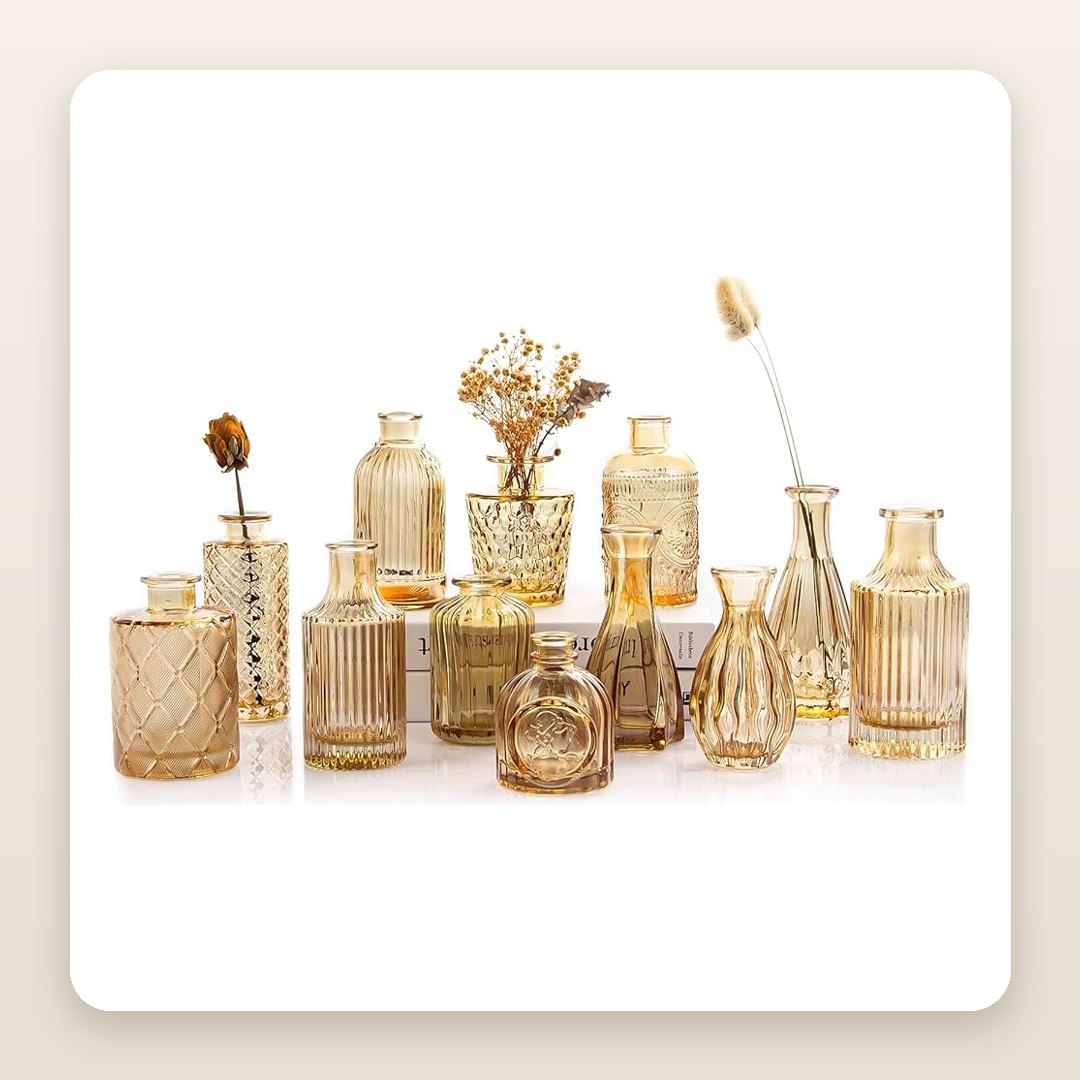 These Amber Bud Vases Turn a Single Stem Into a Whole Vibe