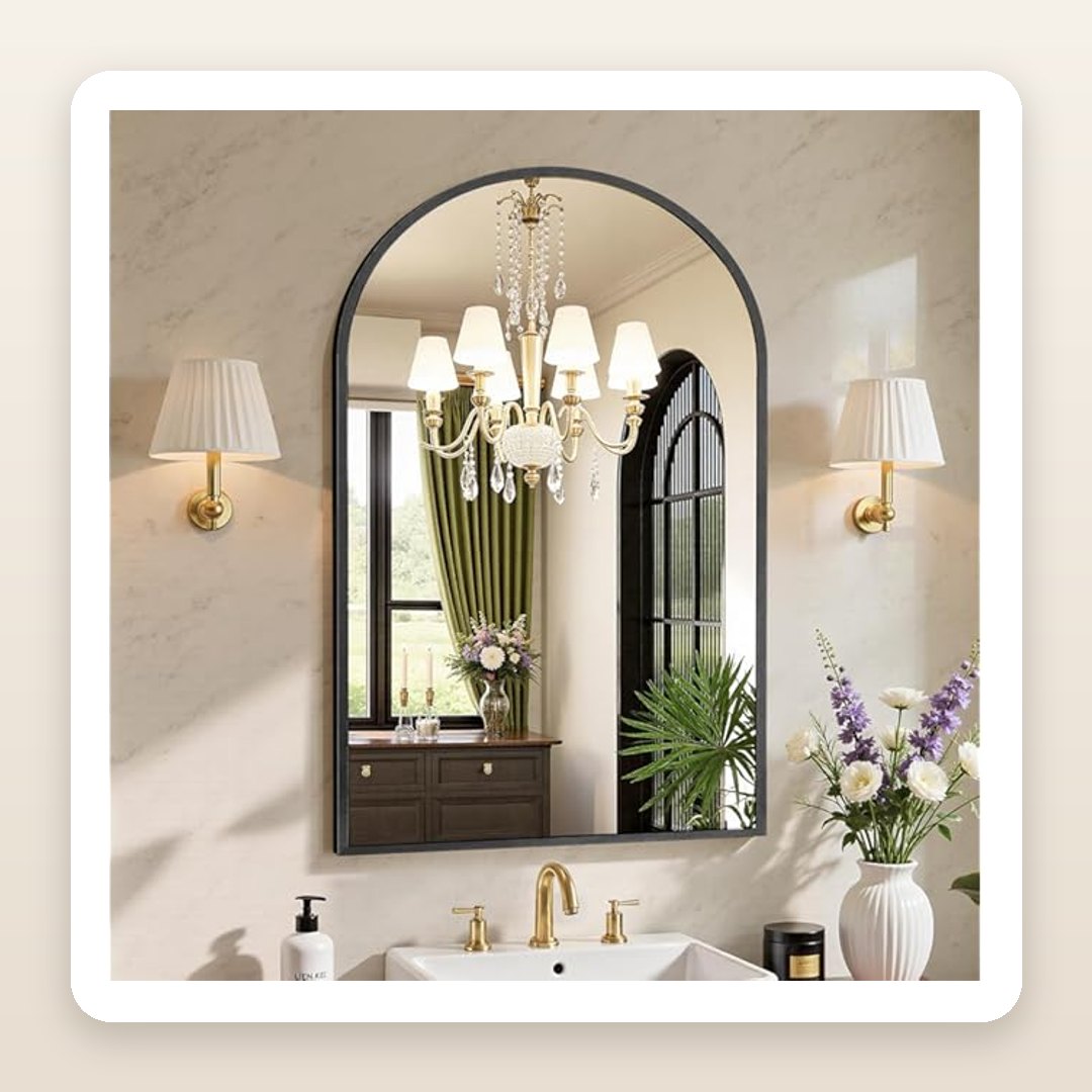 This Arched Black Mirror Is the $25 Bathroom Upgrade Everyone's Obsessed With