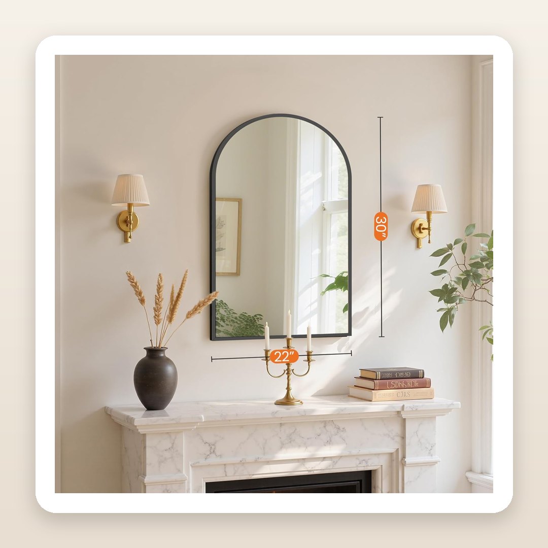 The Arched Black Mirror That Instantly Makes a Wall Look Designed