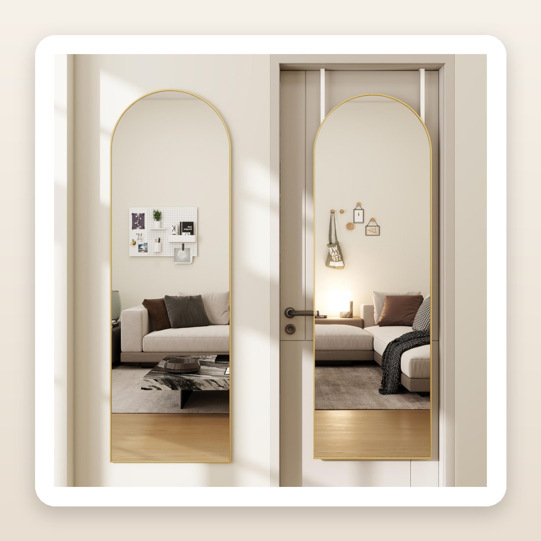 The Arched Full-Length Mirror That Doubles a Small Space