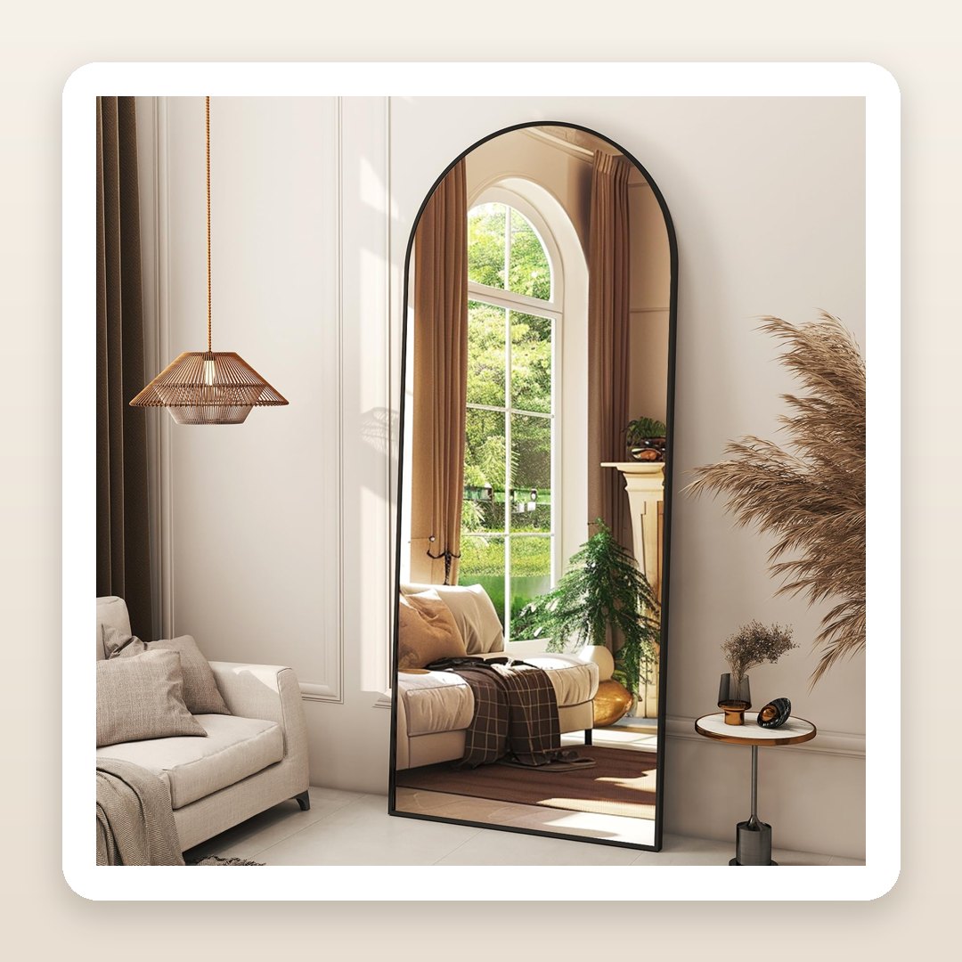 The Arched Full-Length Mirror That Instantly Makes a Room Look Bigger
