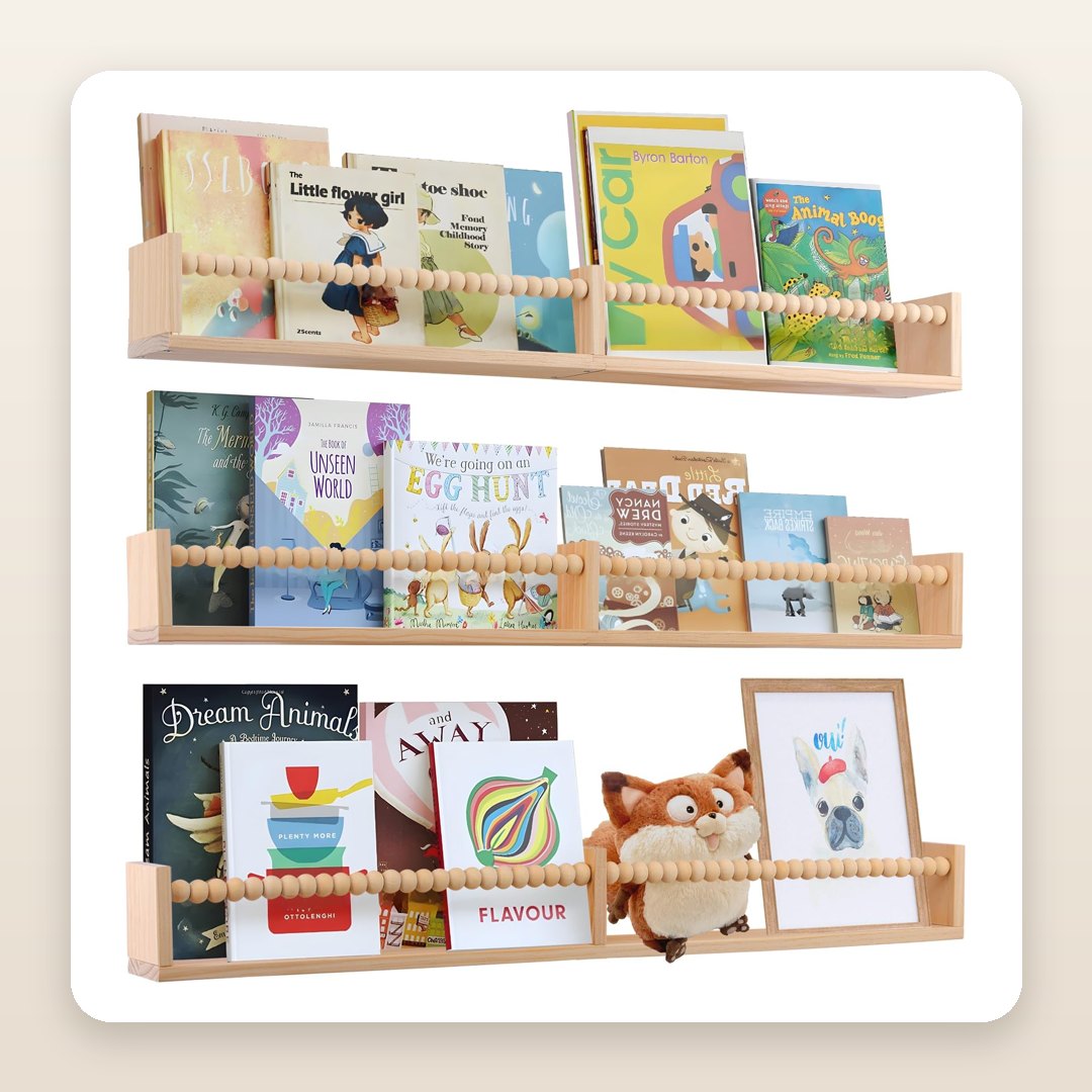 Toddler Bedroom Ideas: The Book Ledges That Turn Covers to the Front
