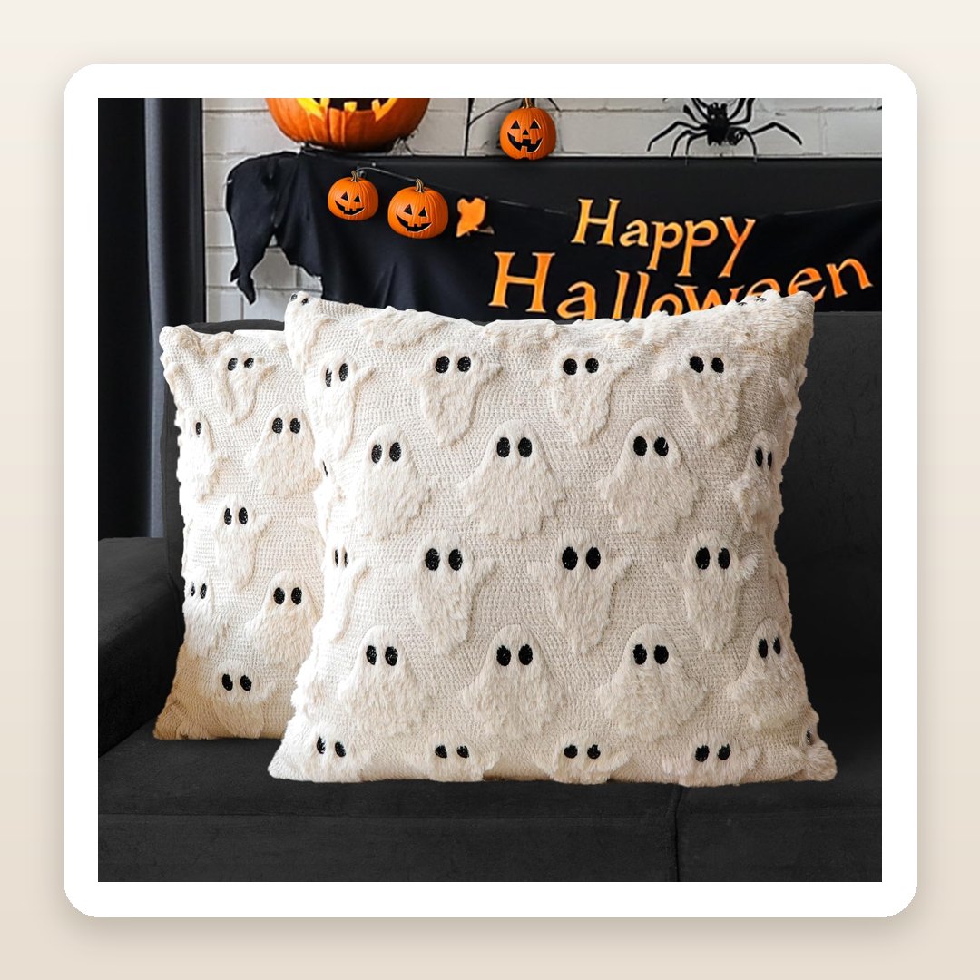 Neutral Halloween Decor: Plush Ghost Pillows That Don't Fight Your Sofa