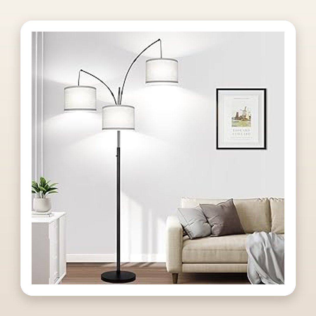 The Arc Floor Lamp That Pours Light Right Onto Your Book