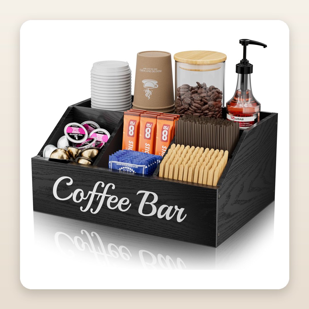 The Coffee Bar Organizer That Ends Counter Clutter in One Move