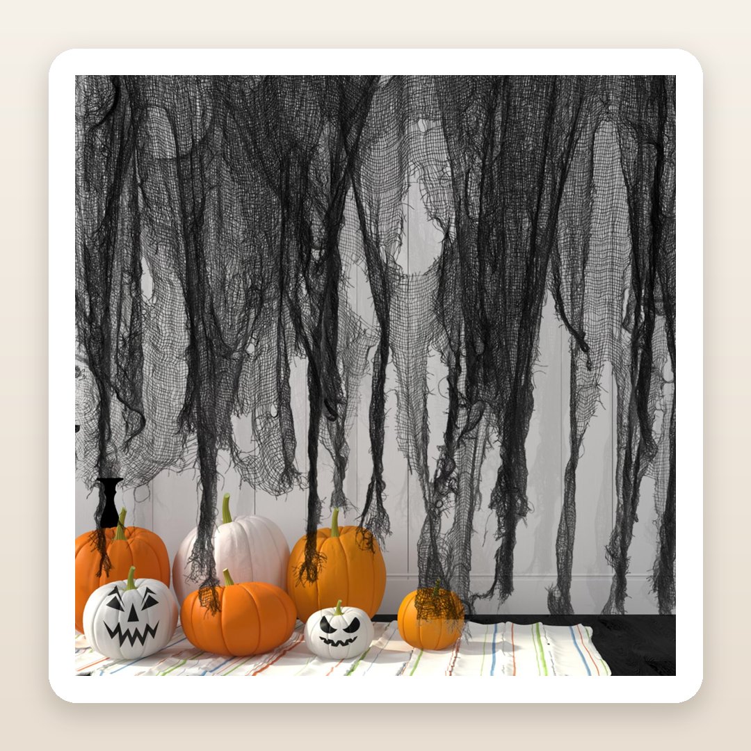 Halloween Door Decorations: The 400-Inch Black Creepy Cloth That Makes a Front Door Look Haunted