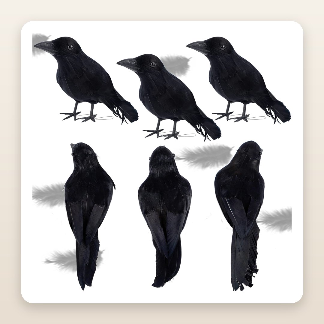 Easy Halloween DIY Decorations: The 6 Feathered Black Crows That Make a Mantel Look Haunted
