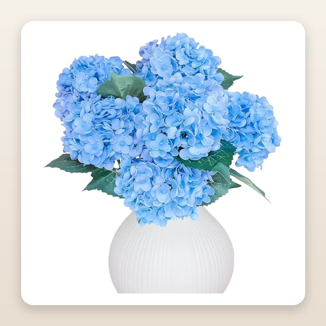 These Full Blue Silk Hydrangea Bouquets Make Any Vase Look Florist-Filled