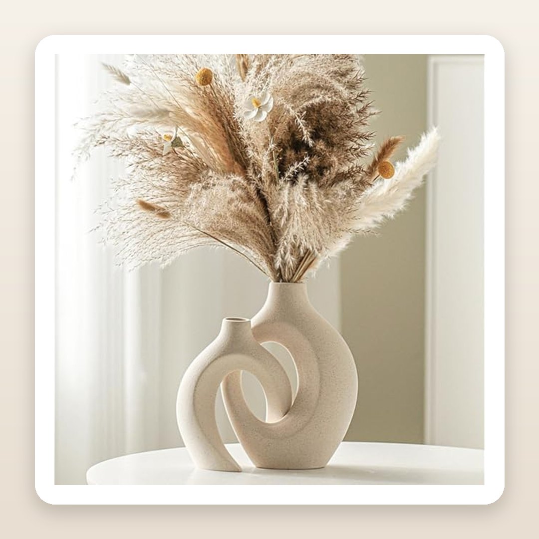 This Boho Ceramic Vase Set Is the Aesthetic Upgrade Your Shelf Needs