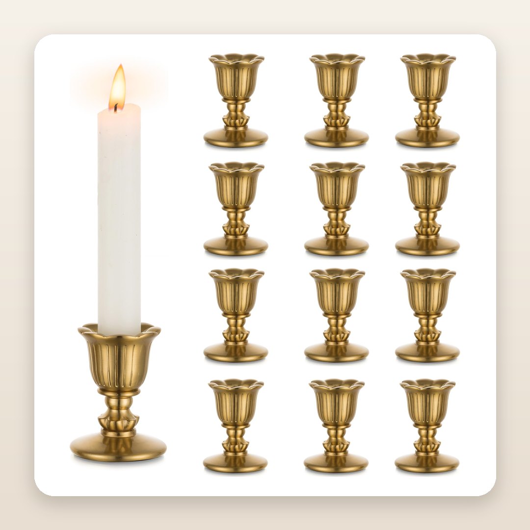 Simple Fall Tablescapes: The Little Brass Holders That Make a Dinner Look Set