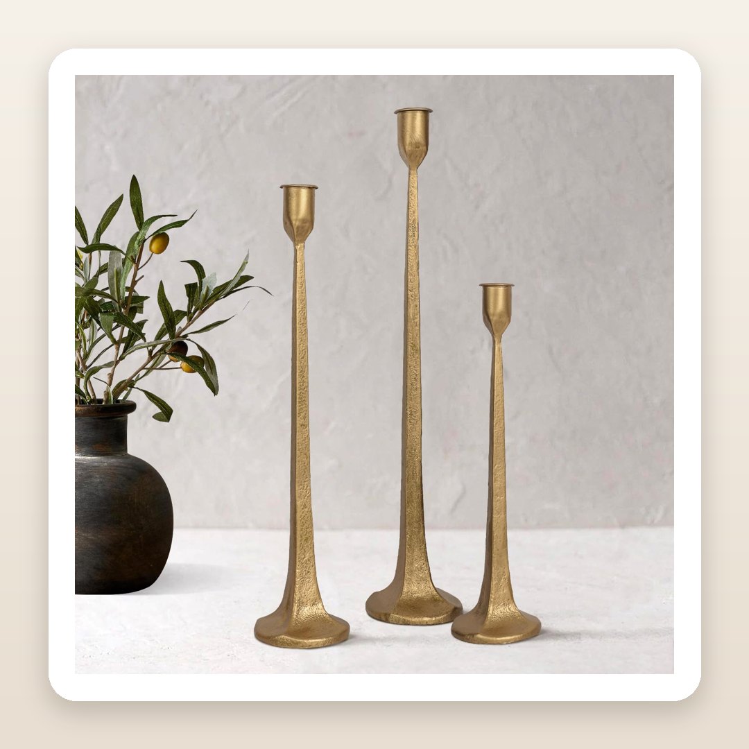 Fall Dining Table Decor: The Brass Candlesticks That Turn a Bare Table Into a Scene