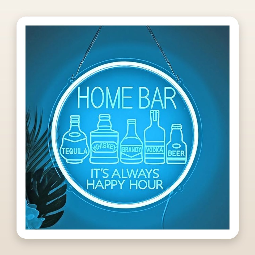 The Bar Cart Neon Sign for a Great Father's Day Gift