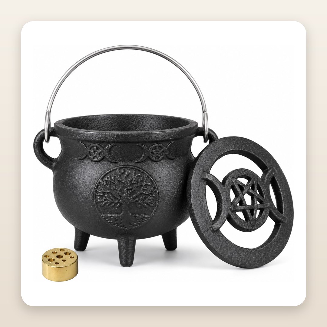 Cauldron Decoration Ideas: The Cast Iron Cauldron That Makes a Mantel Look Witchy