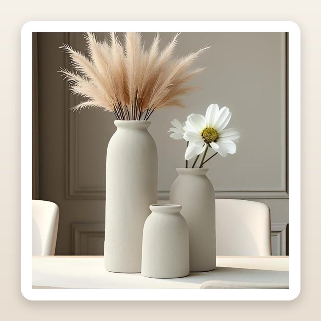 The Matte Ceramic Vase Trio That Styles a Shelf or Console in Under a Minute