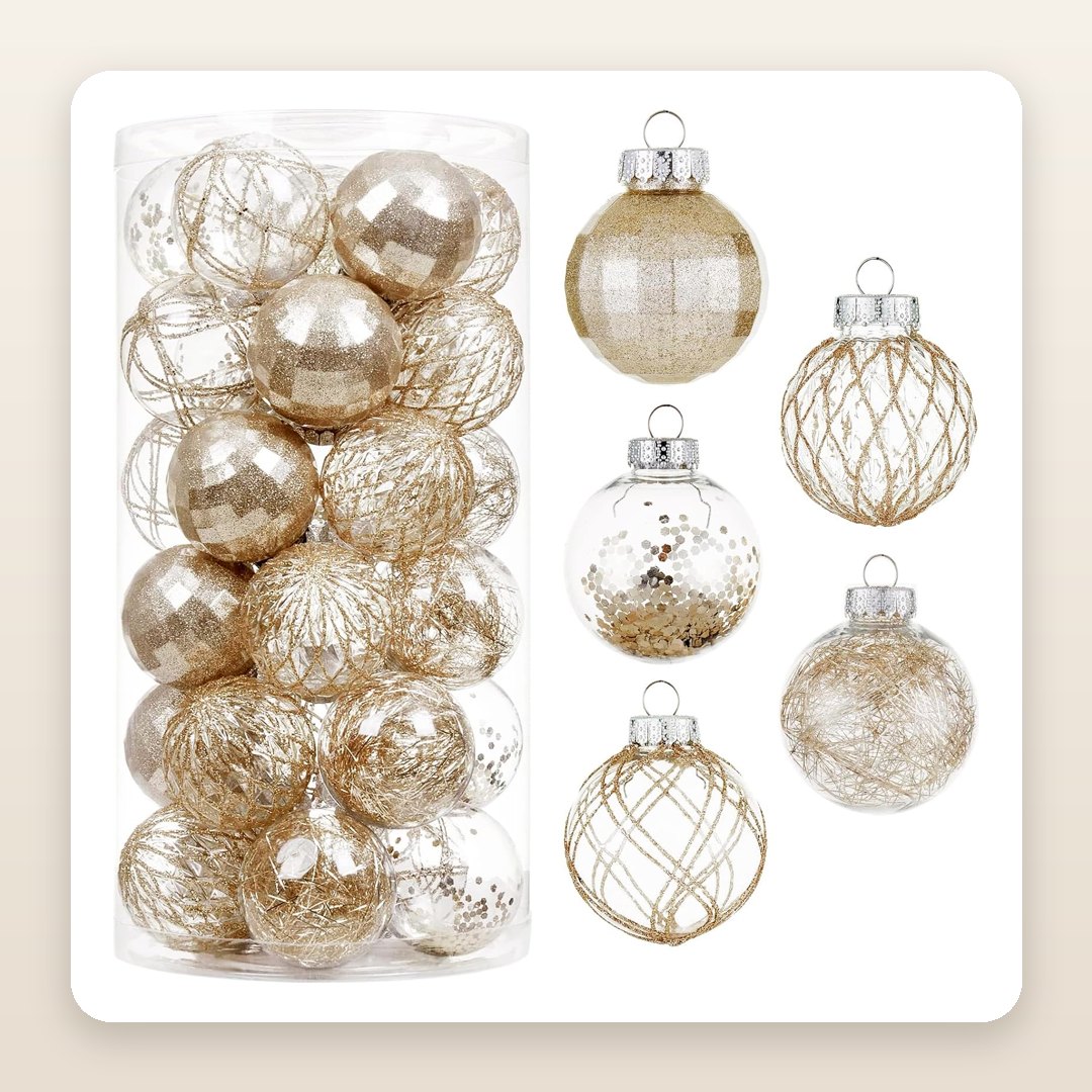 Christmas Tree Ideas 2026: The 30 Champagne Gold Ornaments That Make a Tree Look Designed