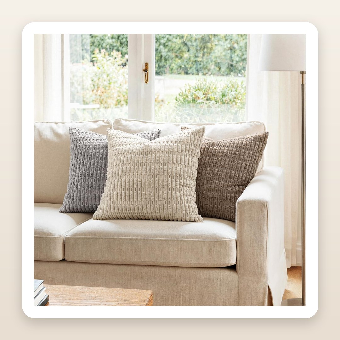 The Corduroy Throw Pillow Covers That Make a Plain Sofa Feel Instantly Cozy