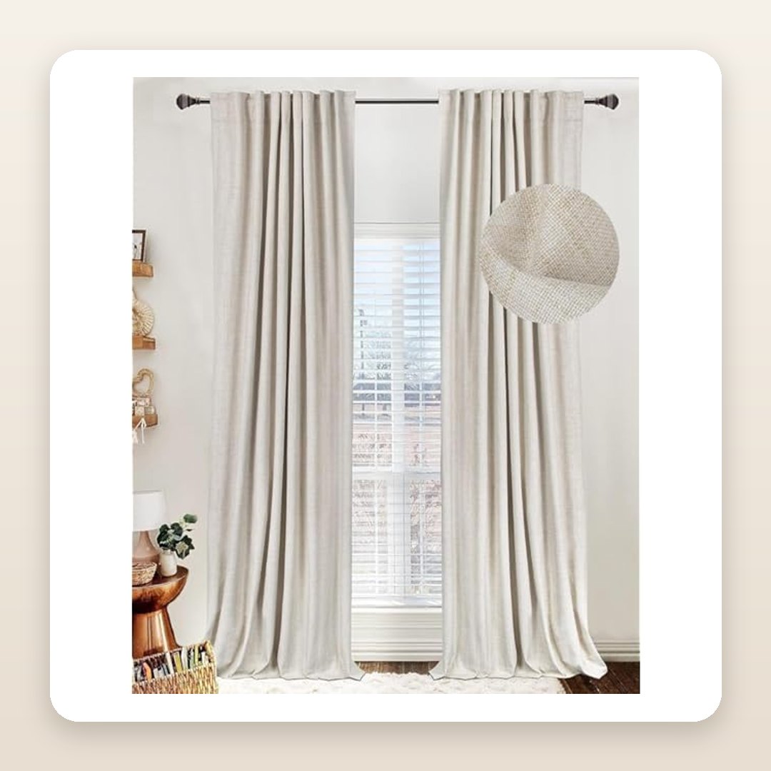 Cream Thermal Blackout Curtains | Color-Drenched Cozy Bedroom