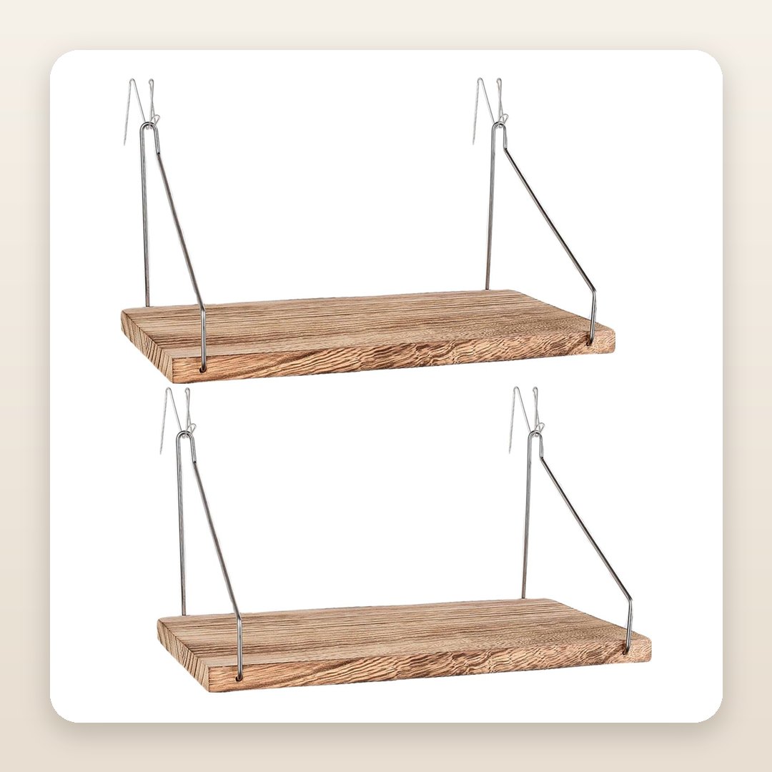 Cubicle Inspiration: The Wood Shelves That Hook Onto a Fabric Wall, No Drill