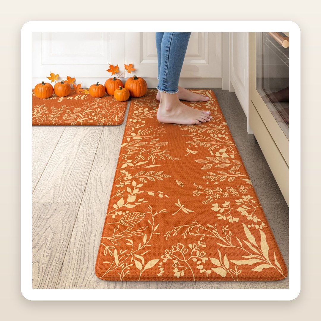 Fall Kitchen Decor Ideas: The Cushioned Mats That Save Your Feet
