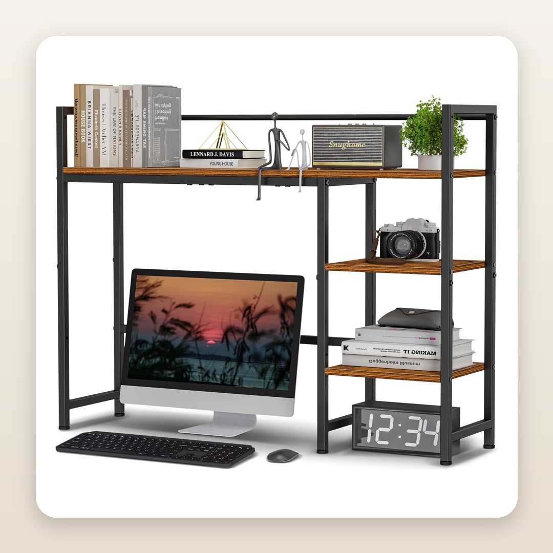 The Desk Hutch That Doubles Your Desk Space Without Drilling a Single Hole