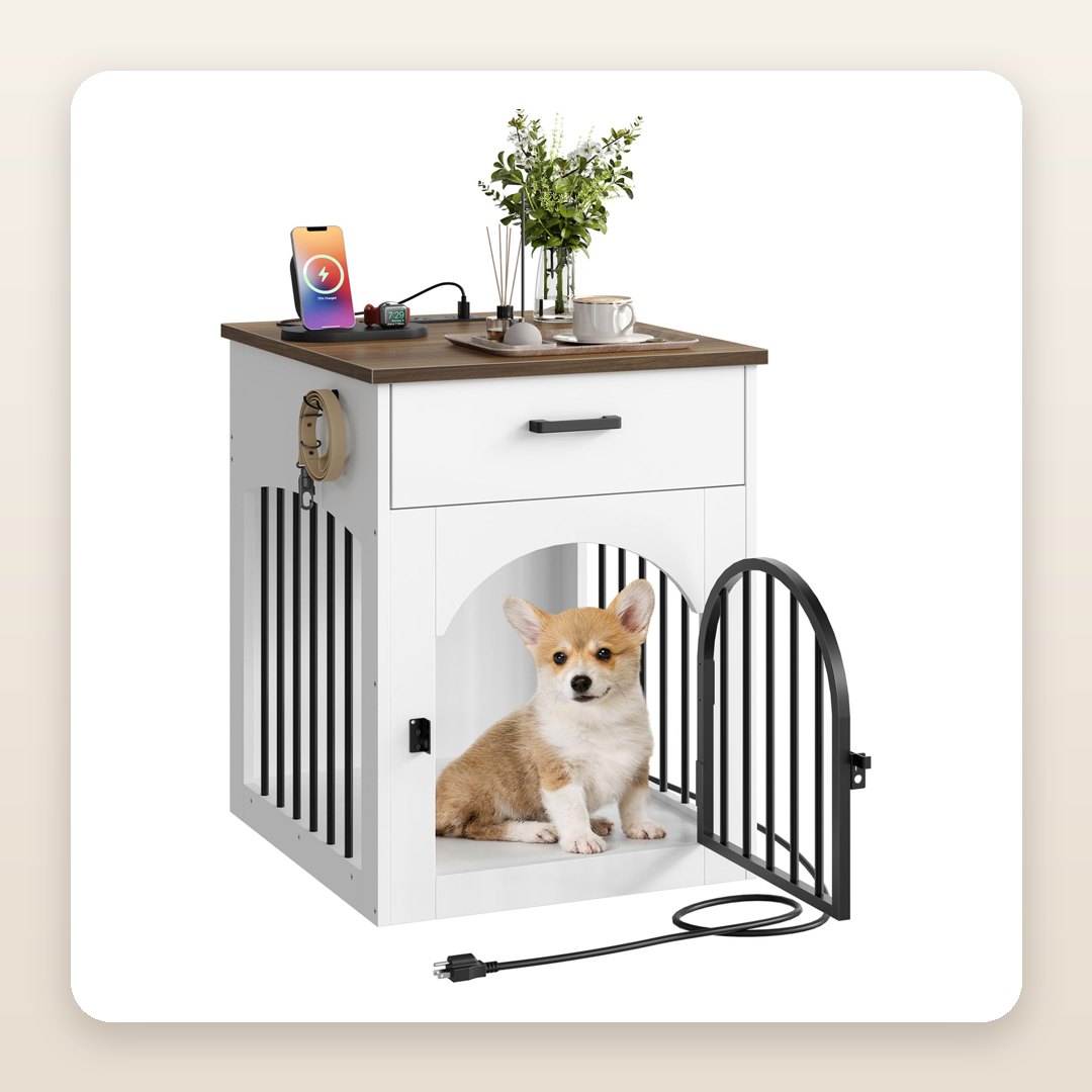 Dog Spaces: The Crate That Passes for the End Table Beside Your Sofa