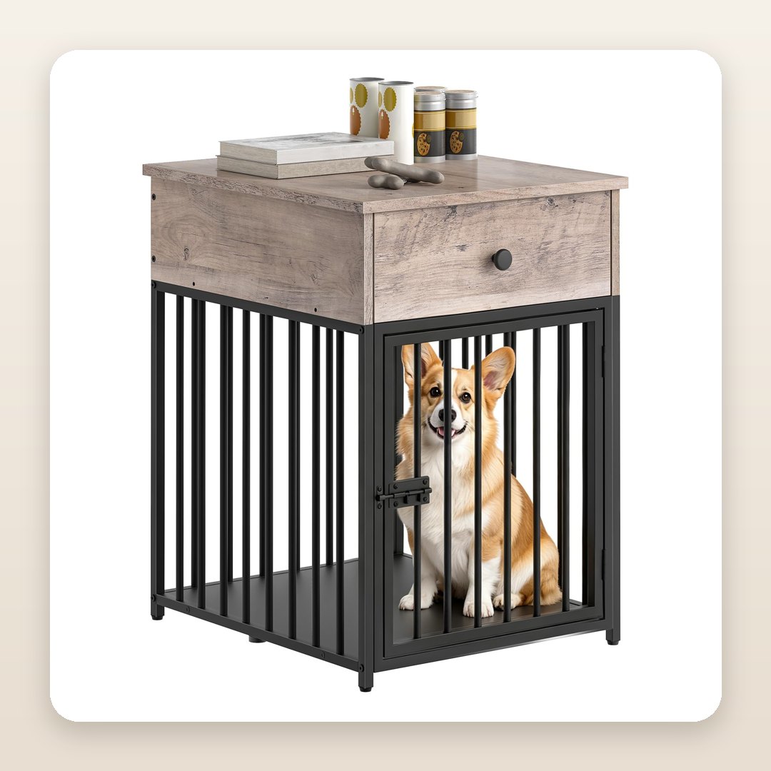 Dog Spaces: The End Table That Is Secretly the Dog's Own Room