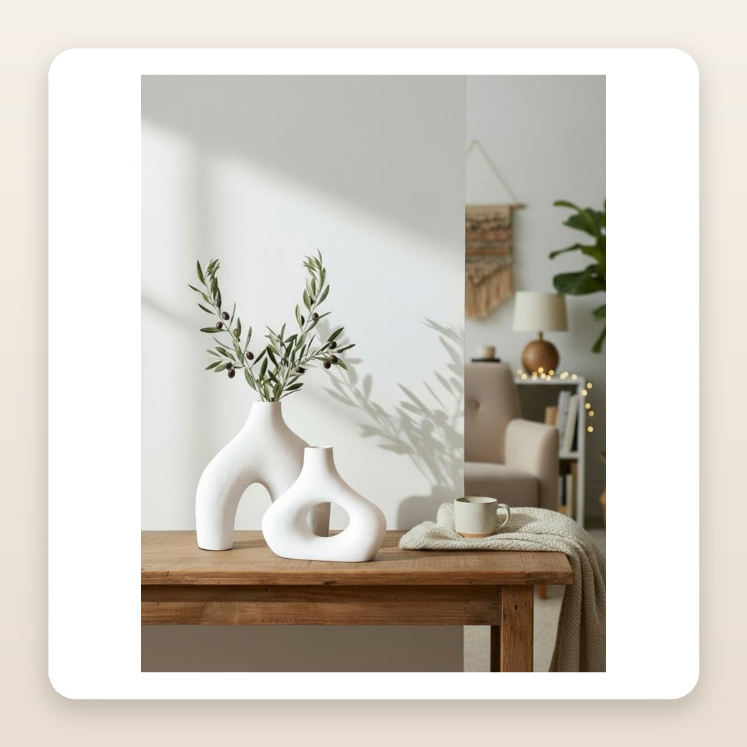 The Sculptural Donut Vase Set That Gives a Shelf That Quiet-Luxury Gallery Look