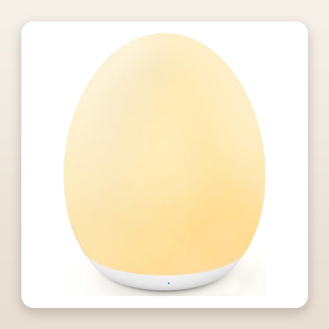 Egg Night Light with 7 Colors & Dimming | Soft Cozy Bedroom Glow