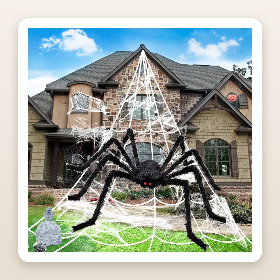 Halloween Decorations Outdoor: The Giant Spider Web That Covers a Whole Porch