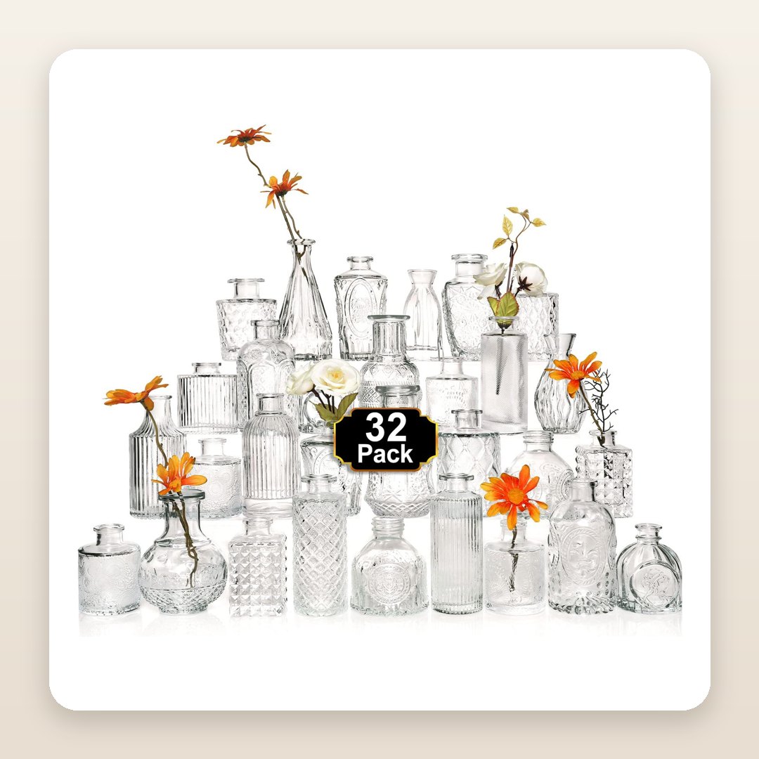 32 Little Glass Bud Vases for the Prettiest Table You've Ever Set
