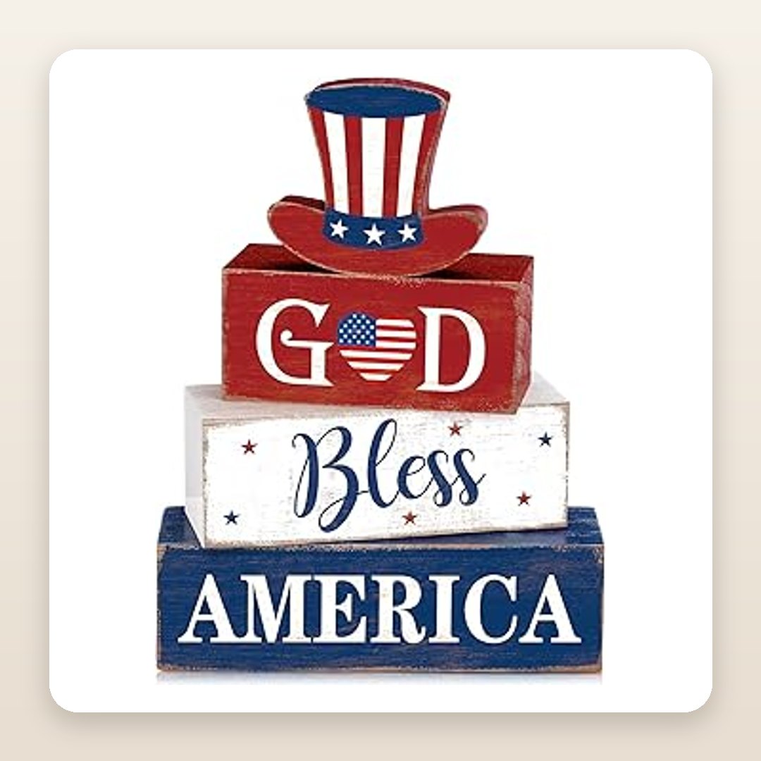 God Bless America Table Centerpiece Set for an Easy 4th of July