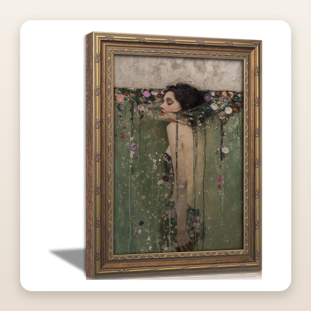 The Gold-Framed Ophelia Print That Gives a Wall Instant Romantic Moody Drama