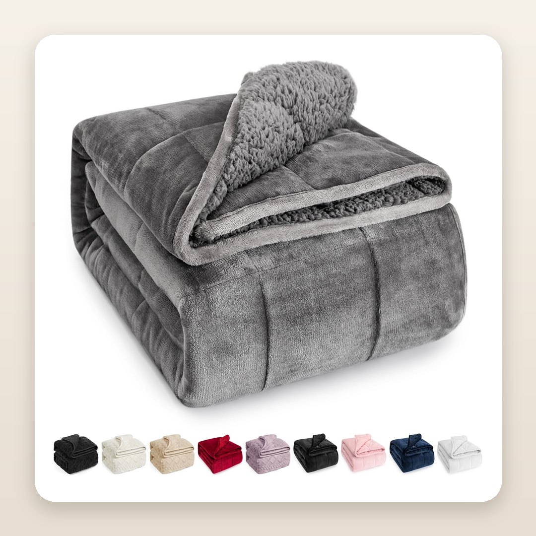 The Sherpa Weighted Blanket Everyone Grabs Before Fall Hits