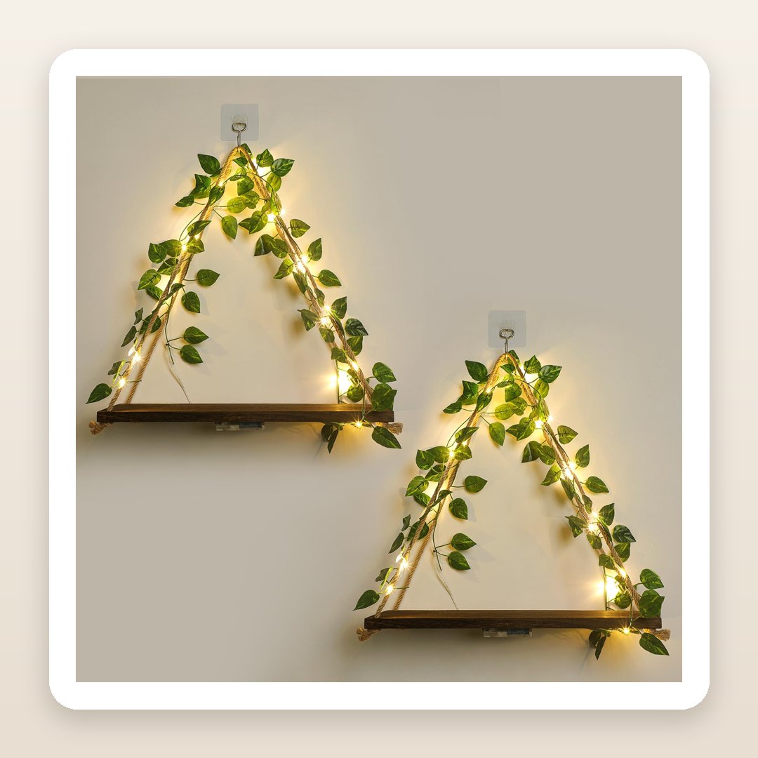 No-Drill Glowing Shelves That Make Apartment Rooms Feel Finished