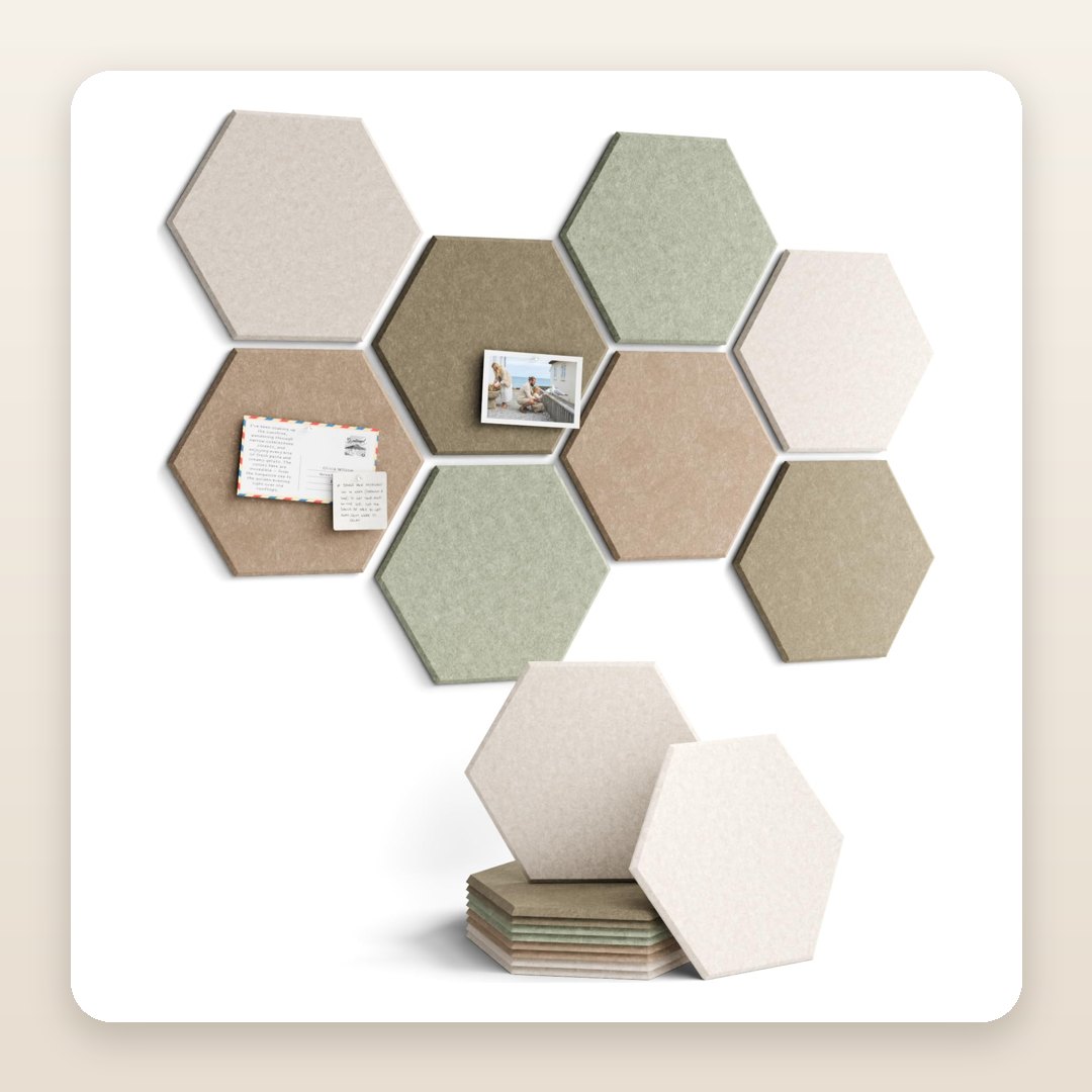 College Cork Board Ideas Just Got an Upgrade: Hexagon Felt Tiles