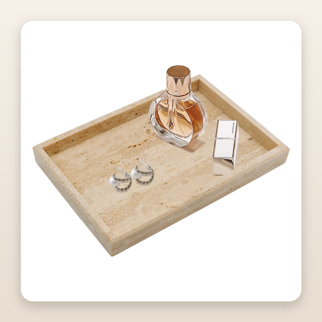 Natural Stone Decor: The Real Travertine Tray That Makes a Vanity Look Expensive