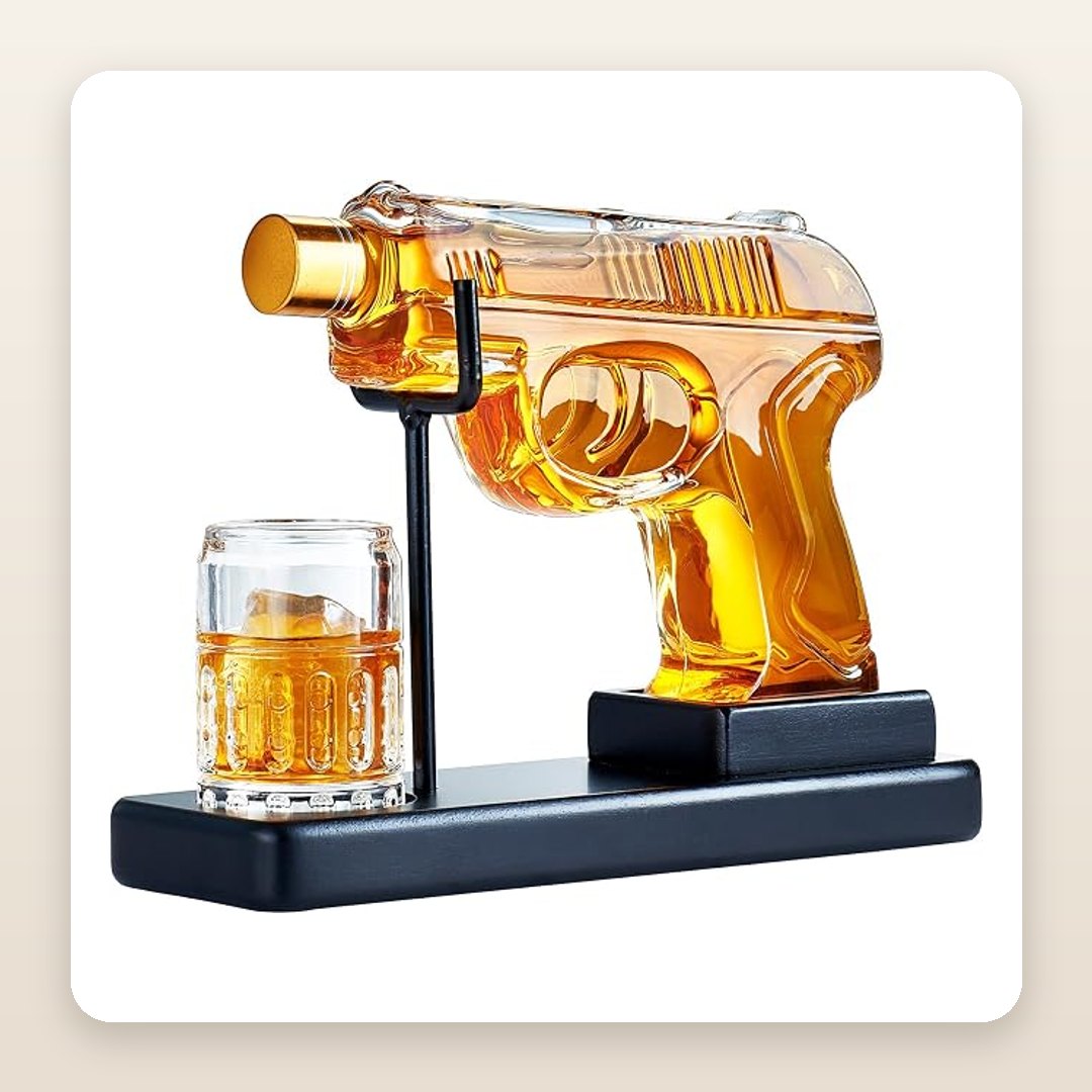 The Whiskey Gun Decanter Set That Steals Father's Day