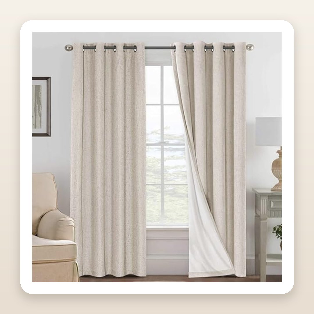 100% Blackout Linen Curtains for a Cozy, Pitch-Dark Bedroom