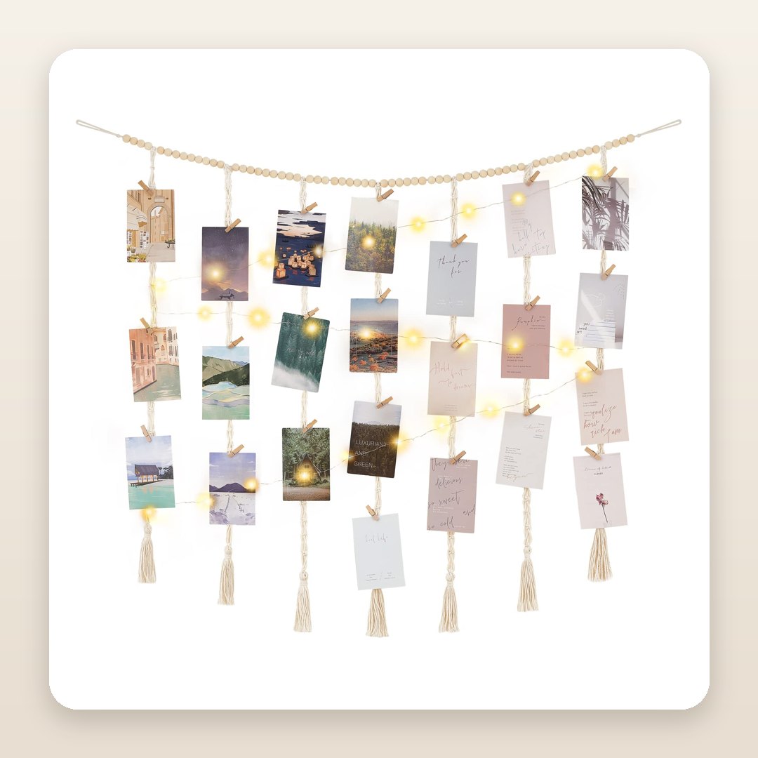The Glowing Photo Garland Behind This Year's Dorm Gallery Walls