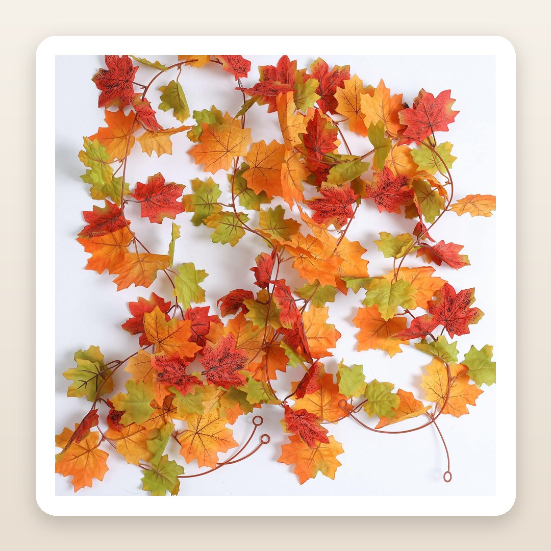 The Maple Garland That Makes a Staircase Look Like Fall Overnight