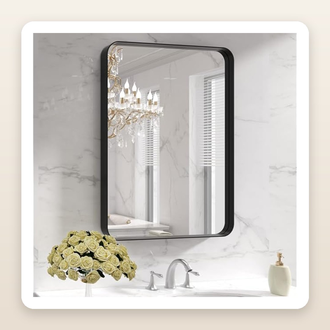 The Matte Black Mirror That Gives Any Bathroom an Instant Designer Upgrade