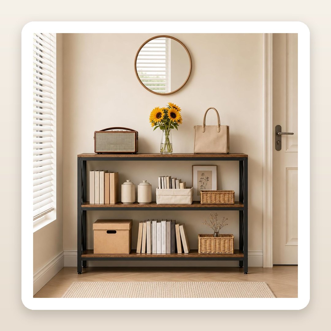 Fall Entry Table Decor: The 9-Inch-Deep Console for a Hallway With No Room