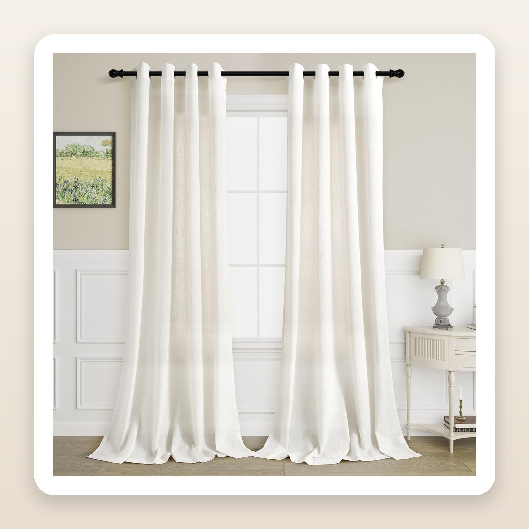 Apartment Rooms: The 84-Inch Linen Curtains That Fake a Taller Ceiling
