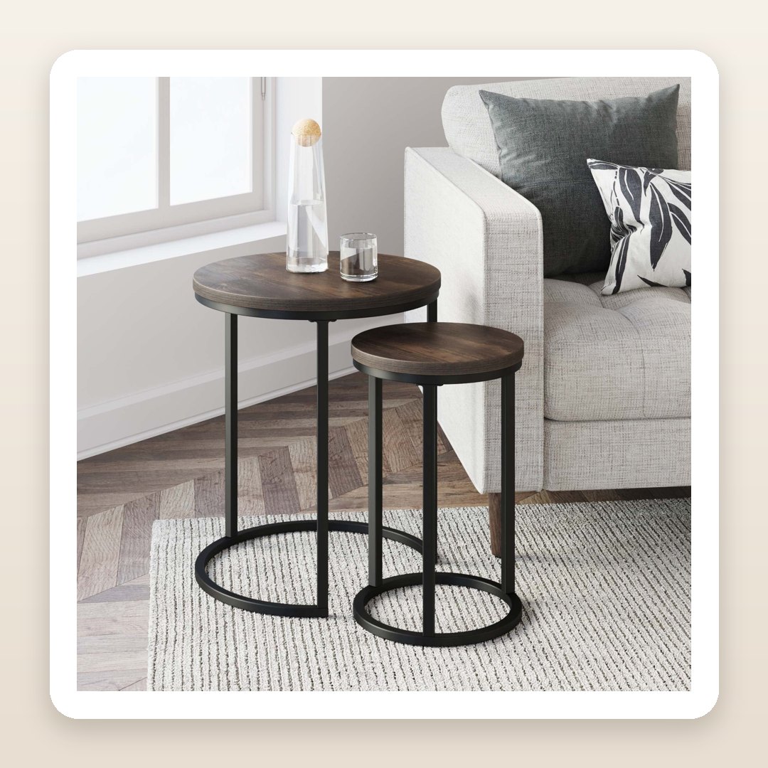 Living Room Decor Ideas: The Two Side Tables That Nest Into the Space of One