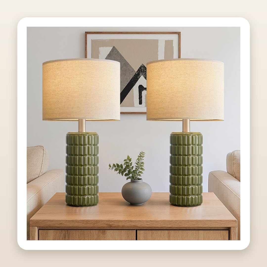 Bedroom Decor Ideas: The Olive Green Lamp Pair That Is Your Room's Green Object
